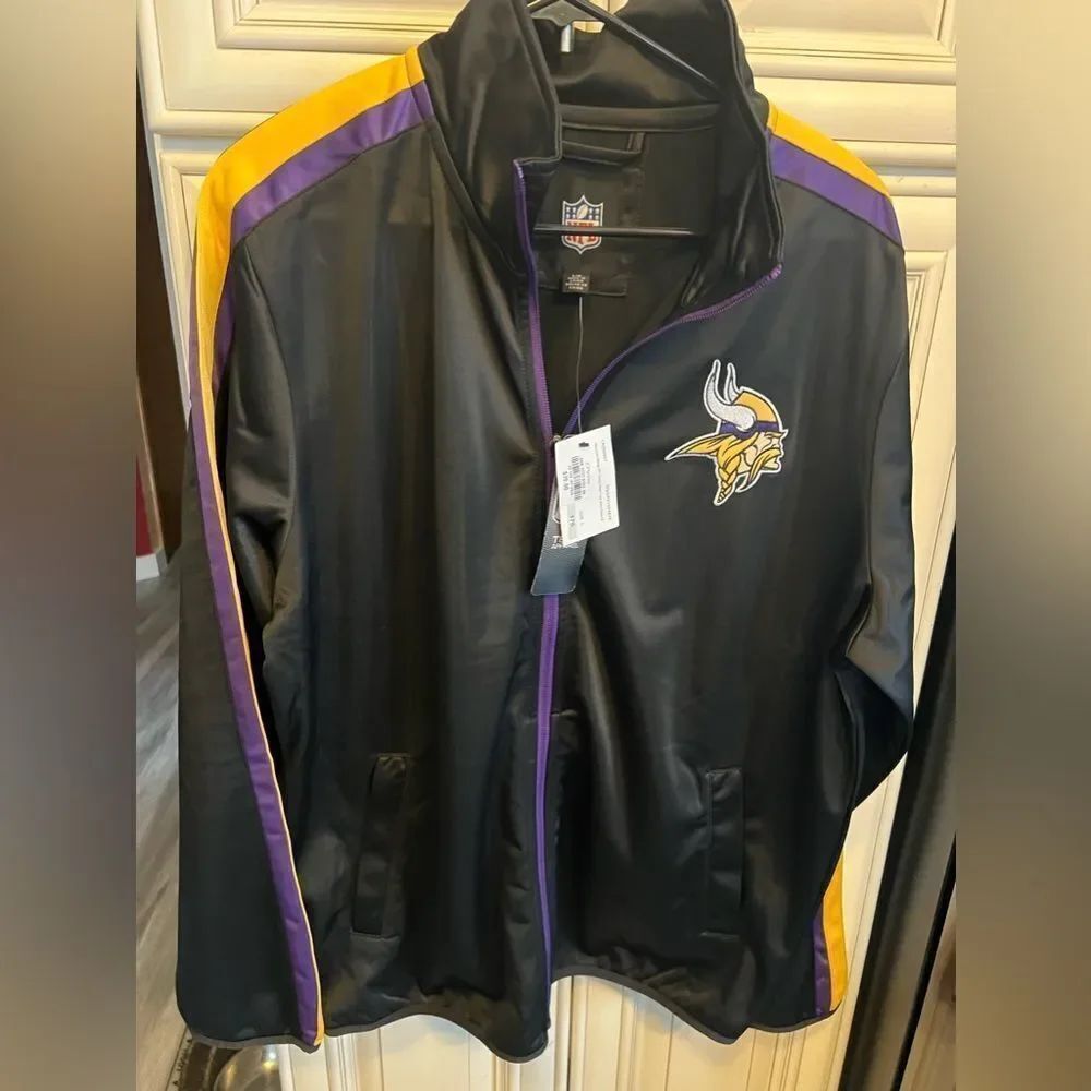 Minnesota Vikings Nike Dri-Fit Zip Mens Large Black/Gray NWT NFL